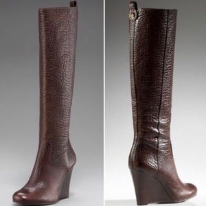 Tory Burch Coconut Brown Dabney-Figueira Wedge Boot Size 11 M  NWT  Retail $495
